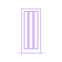 Buildings Exterior Doors Solid Entry Door Vertical 3 Panels Outline Svg Vector, Free Vectors File